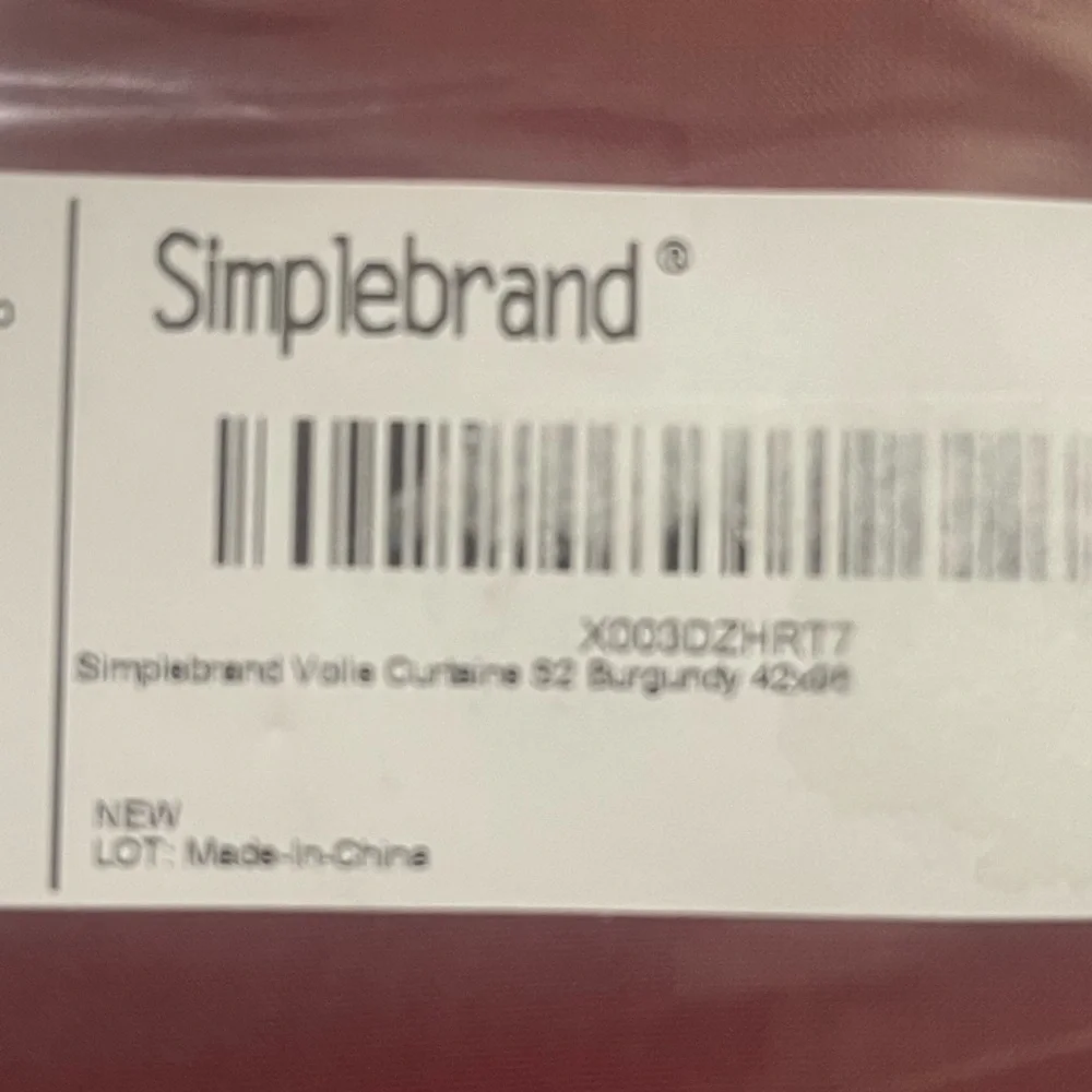 Simple brand NWT 2 burgandy curtains 42x96”